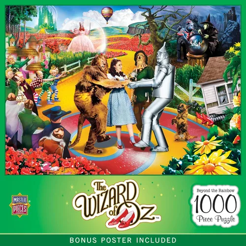 MasterPieces Wizard of Oz - Rompecabezas de 1000 piezas para adultos, Beyond The Rainbow - 19.25 x 26.75 pulgadas, diseño vibrante, habilidades para