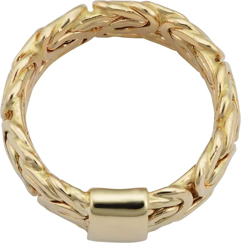 Miniatura 4 de Kooljewelry Anillo bizantino de oro amarillo de 14 quilates de 0.295in