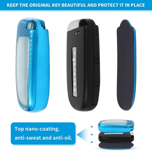 Miniatura 6 de para accesorios de Jeep, funda de llavero de muñeca, funda de llave especial de TPU antihuellas, compatible con Grand Cherokee Renegade Dodge RAM