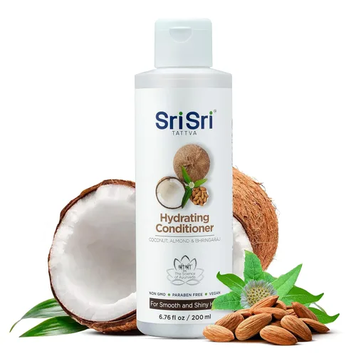 SRI SRI TATTVA Acondicionador hidratante para cabello liso y brillante – Acondicionador ayurvédico para el cabello con Bhringraj y Aloe Vera para