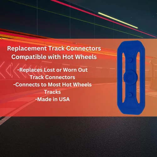 Miniatura 2 de Conectores de pista de carreras compatibles con pistas Hot Wheels Paquete de 10 repuestos de conectores de pista de carreras Fabricado