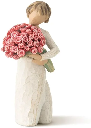Miniatura 8 de Willow Tree - Figura de árbol de sauce pintada a mano Rosas amarillas