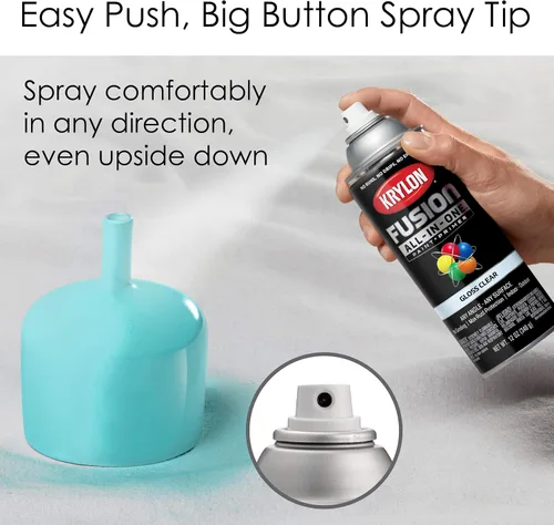 Miniatura 429 de Krylon Fusion - Pintura en aerosol adhesiva todo en uno para uso en interiores y exteriores, 12 onzas, aluminio