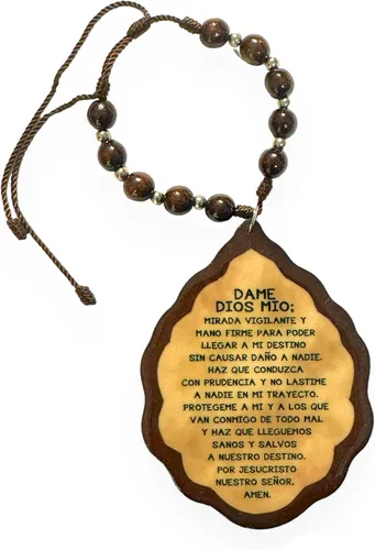 Miniatura 2 de San Padre Pio Medallón de Madera Marrón Colgante de Bendición del Hogar Medalla de Protección Automóvil Medalla de Cuna Medalla Ornamento Medallón