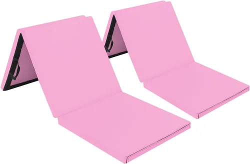Miniatura 10 de Matladin - Alfombrilla plegable de tres pliegues de 6 pies para gimnasia, gimnasio, ejercicio, aeróbicos, alfombrillas de volteretas de 6 pies x 2