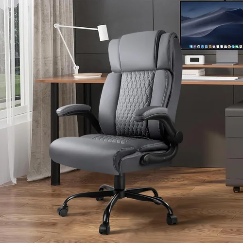 Miniatura 2 de VITESSE Silla de oficina ejecutiva, silla de oficina grande y alta con reposabrazos abatible, sillas ergonómicas de respaldo alto
