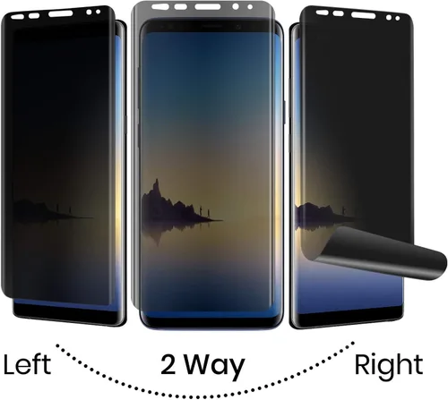 Miniatura 2 de Protector de pantalla de privacidad para Galaxy Note 8, película flexible autoreparable con cobertura adhesiva completa, compatible con fundas