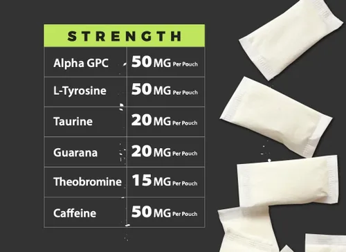 Miniatura 3 de Bolsas Nootrópicas Alpha Fuel Completamente Cargadas (Wintergreen Fuel) - Bolsas de Energía Nootrópicas con Cafeína, Alpha GPC, Tirosina, Taurina
