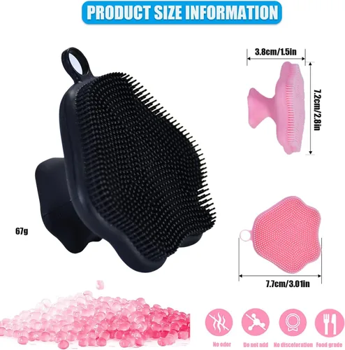 Miniatura 2 de Mini cepillo de limpieza facial de silicona, exfoliante facial manual, almohadilla de cepillo de limpieza, limpiador facial suave para exfoliar