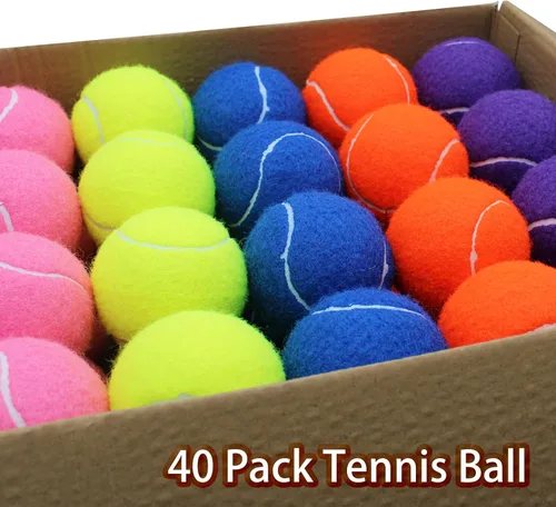 Miniatura 2 de SHYUJAJIE Pelotas de tenis, paquete de 40 pelotas de entrenamiento de tenis, pelotas de tenis de alta elasticidad para principiantes, pelotas