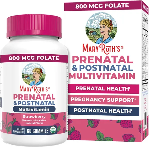 MaryRuth Organics Vitaminas Prenatales para Mujeres | Gomitas Prenatales Orgánicas del USDA | Vitaminas Postnatales para Mujeres Lactantes |