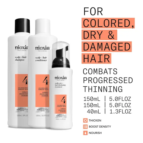 Miniatura 3 de NIOXIN Kits de sistema de engrosamiento del cuero cabelludo + cabello Para cabello natural, teñido y dañado con adelgazamiento ligero a progresado