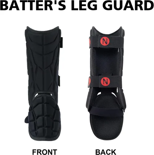 Miniatura 6 de Protector de pierna de bateador, espinilleras de béisbol, protector de piernas de sóftbol para jóvenes y adultos