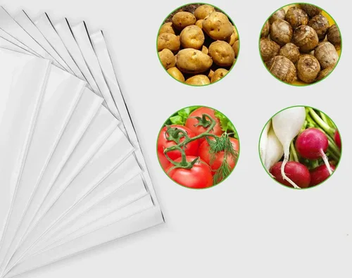 Miniatura 4 de Lawei Paquete de 100 bolsas de cultivo de plástico de 1 galón, bolsas de cultivo de plantas en blanco y negro, bolsas de siembra para plantas