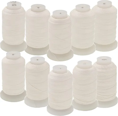 Miniatura 59 de The Beadsmith Cordón de seda pura – Castaño, tamaño E (0.325 mm/0.0128"), 200 yardas (600 pies), carrete de 1/2 onza