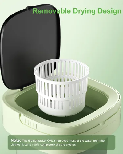 Miniatura 8 de Lavadora portátil, mini lavadora de capacidad mejorada de 16 litros Limpieza profunda compacta de ropa interior, ropa de bebé, ropa pequeña