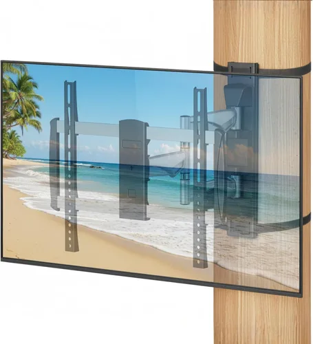 Miniatura 12 de ZeboZap - Televisores de 13 a 32 pulgadas Soporte giratorio para TV para exteriores se adapta a pilares y postes, sin taladro, kiosco y pérgola