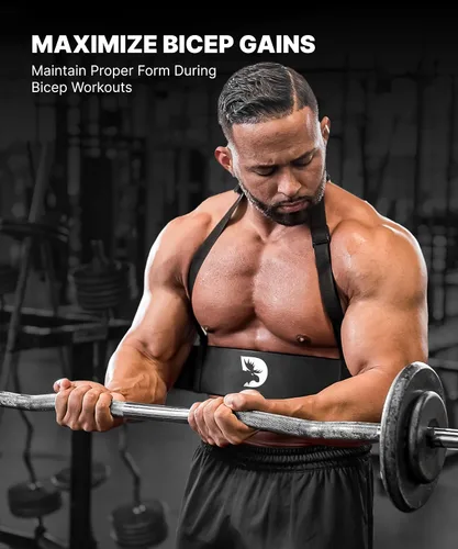 Miniatura 3 de DMoose Fitness Brazo Blaster para bíceps y tríceps – Aluminio resistente, acolchado suave para el cuello y correas ajustables – Soporte de rizo