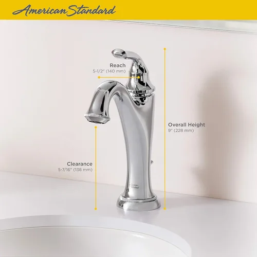 Miniatura 5 de American Standard 7106101.278 Patience - Grifo de baño de un solo agujero, bronce legado
