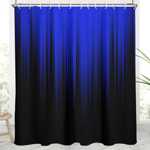 Miniatura 13 de AAtter - Cortina de ducha negra y gris con arte abstracto ombre gótico gótico estético para hombres, extra larga XL grande, de tela para decoración