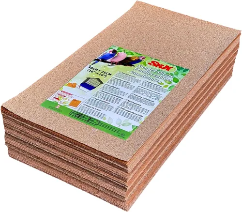Miniatura 12 de S&X Papel de grava para jaula de pájaros, paquete de 30 forros de jaula de pájaros de 15 x 9.5 pulgadas, desechables para mejorar la higiene
