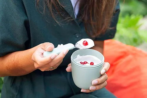 Miniatura 2 de Mepal Tarro de avena durante la noche – Mini – Práctica taza de yogur y taza de muesli – Compartimentos separados para yogur y muesli – Apto