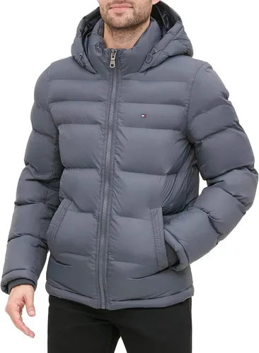Miniatura 22 de Tommy Hilfiger - Chaqueta acolchada con capucha de relleno alternativo para hombre (tallas estándar y para personas grandes y altas)