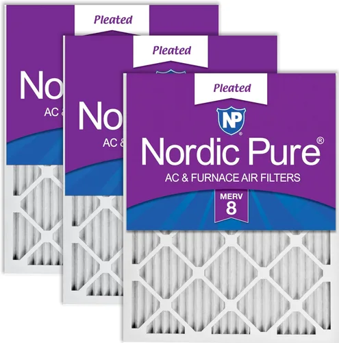 Miniatura 40 de Nordic Pure Filtros de aire para horno MERV 6 de 18 x 25 x 1 pulgadas (tamaño real: 17 1/2 x 24 1/2 x 3/4), color verde poliéster MERV 6, reduce
