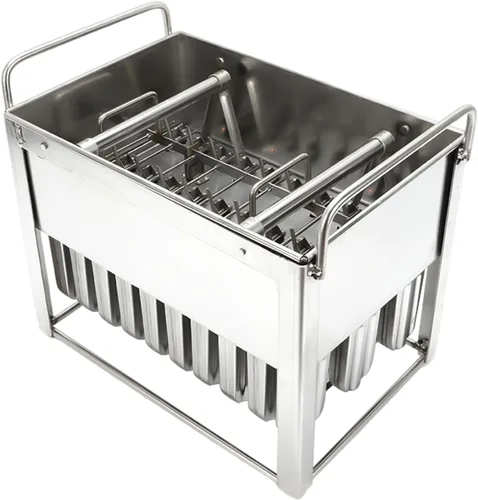 Miniatura 11 de Kit de moldes para paletas de hielo, soporte para palitos de paletas de hielo de acero inoxidable, molde independiente para palitos de helado