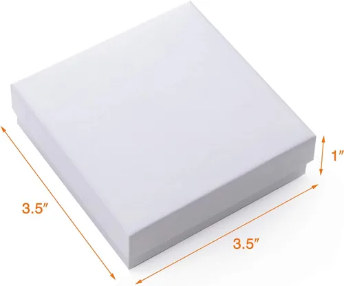 Miniatura 2 de GEFTOL Cajas de regalo de joyería, paquete de 96 cajas de joyería de cartón de 3.5 x 3.5 x 1 pulgadas, pequeñas cajas de regalo para joyas, aretes