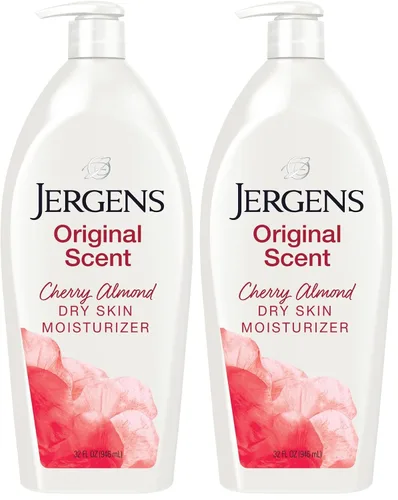 Miniatura 11 de Jergens Loción para piel seca de aroma original, hidratante corporal para manos y cuerpo, esencia de almendra de cereza, probado por dermatólogos