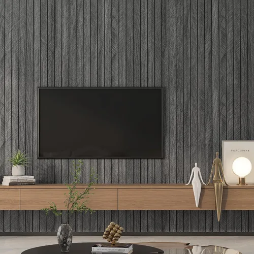 Miniatura 9 de Yenhome Paneles de pared de listones de madera texturizada 3D, paneles acústicos insonorizados para paredes interiores y techos, panel de espuma