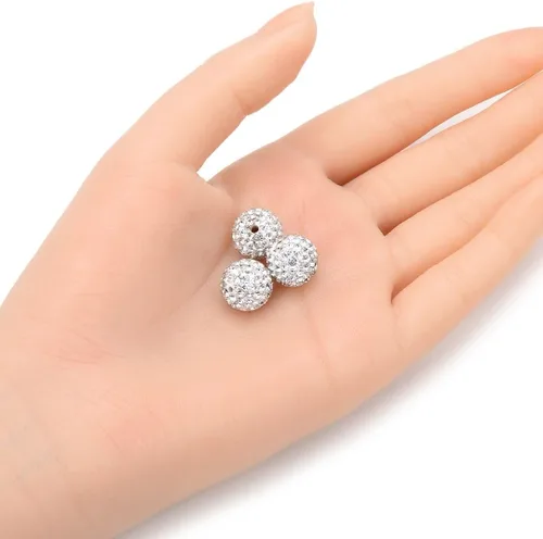 Miniatura 2 de 50 piezas Adabele AA+ Grado Atrapasoles de cristal de diamantes de imitación pavimentan cuentas sueltas de 0.472 pulgadas (0.472 in) de arcilla