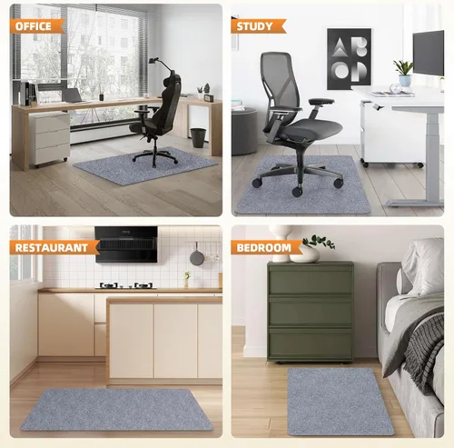 Miniatura 6 de Tapete para silla de oficina para suelo de madera dura y baldosas, tapete para silla de escritorio de computadora de 48" x 36", tapete
