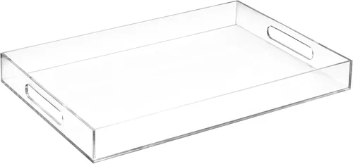 Miniatura 12 de Home Redefined - Moderna y elegante bandeja rectangular de 17.5 x 12 pulgadas, estilo shagreen, color azul bebé claro, con aspecto de cuero falso