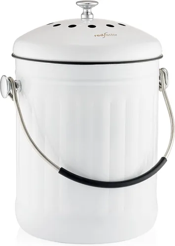 Miniatura 10 de RED FACTOR Contenedor de Compost Premium para Encimera de Cocina - Cubo de Residuos de Alimentos de Acero Inoxidable con Tecnología Innovadora