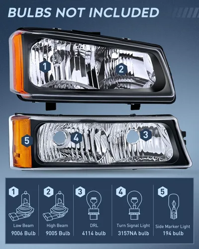Miniatura 2 de Faros delanteros Nilight Silverado 2003-2006