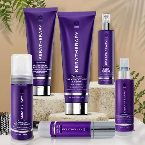 Miniatura 8 de KERATHERAPY Crema suavizante diaria, 6.8 onzas líquidas, 6.8 fl oz, crema suavizante con infusión de queratina para golpes con colágeno, aceite