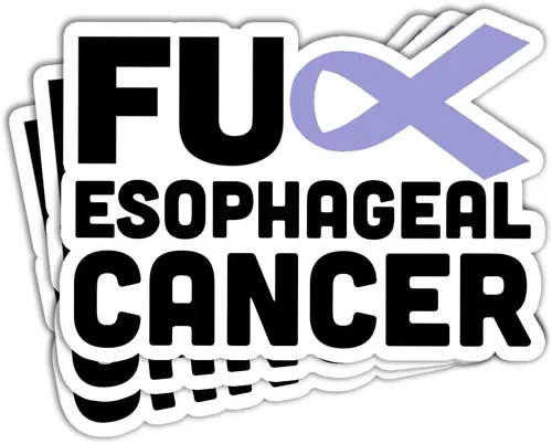 (3 pulgadas - 3 piezas) Fuck Esofágico Cáncer Pegatina de bígaro Cinta de bígaro Concientización sobre el cáncer de esófago Tabaco Alcohol Etiqueta