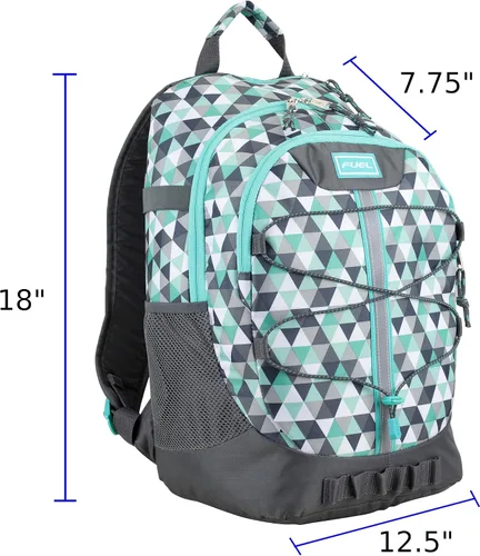 Miniatura 2 de FUEL Mochila de senderismo para mujeres y hombres, Terra Sport, viajes, universidad, gimnasio, trabajo con funda para laptop, Bungee, 18 pulgadas