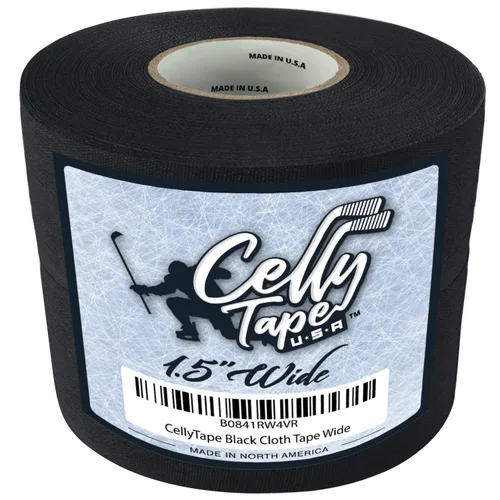 Miniatura 8 de Cinta de palo de hockey, 1.5 pulgadas de ancho, paquete de 2, cinta de tela de hockey sobre hielo y rodillos, porteros, cinta de bate de béisbol