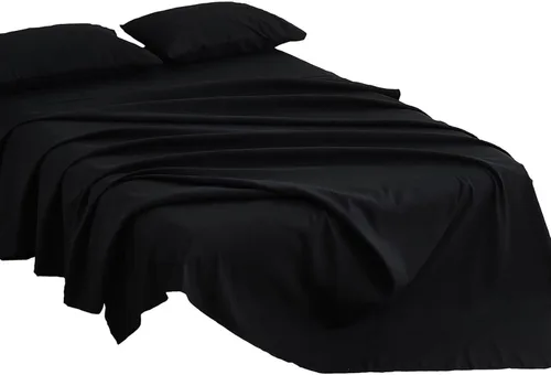 Miniatura 5 de Kingnex Sábana Plana Extragrande King 132x110 para Cama Extra Ancha King o California King Duradera Suave Doble Cepillado Microfibra 1800 Solo Blanco