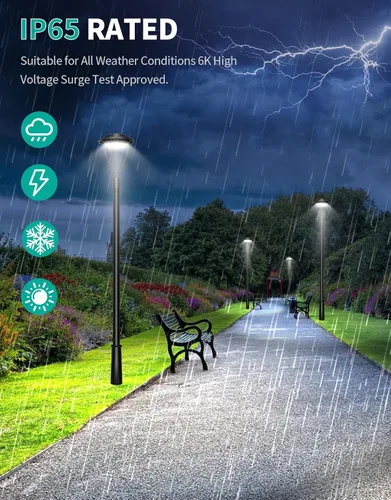 Miniatura 5 de Luz LED para poste superior, certificación ETL, 80 W, 64 W, 48 W, ajustable, 3 CCT, luces de poste para exteriores ajustables con fotocélula IP65