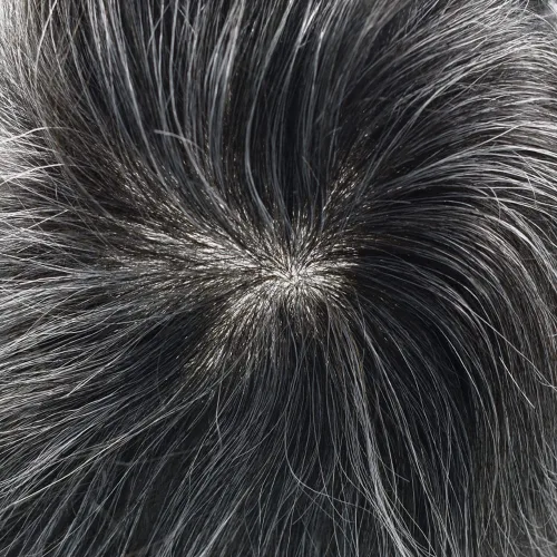 Miniatura 4 de Toupee - Pieza de pelo para hombre, piezas de pelo duraderas de poliéster atadas a mano, sistema de reemplazo de cabello humano virgen europeo, 8 x