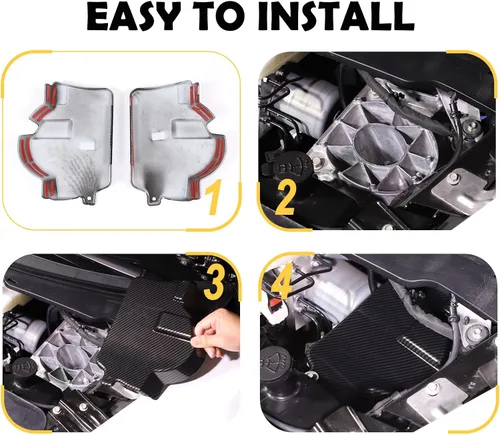 Miniatura 5 de Cubierta de torre de choque frontal compatible con Chevrolet Corvette C8 2020-2023, cubierta de panel de protección de impactos de plástico ABS