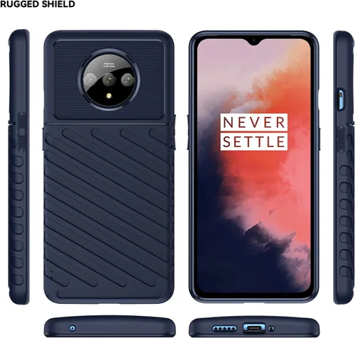 Miniatura 4 de Asuwish Funda de teléfono para OnePlus 7T con cubierta protectora de pantalla de vidrio templado y accesorios para celda, funda delgada y suave