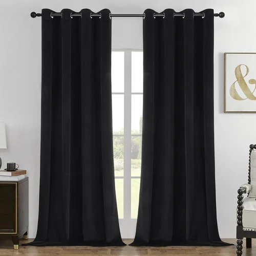 Miniatura 14 de Joydeco - Cortinas opacas 100% azul rey, 84 pulgadas, 2 paneles, cortinas de terciopelo azul rey de lujo para dormitorio y sala de estar, cortinas