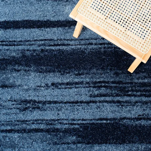 Miniatura 8 de SAFAVIEH Retro Collection - Alfombra cuadrada de 6 pies, azul claro y azul, diseño abstracto moderno, no desprende pelusa y de fácil cuidado, ideal