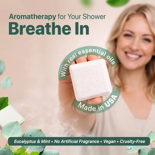 Miniatura 2 de Vaporizadores de Ducha de Aromaterapia - Fabricados en EE.UU. con Ingredientes Naturales y Aceite Esencial de Eucalipto, Rellenos para Calcetines