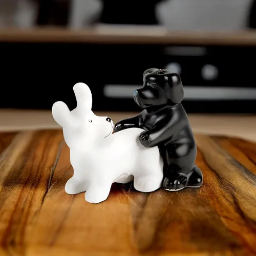 Miniatura 3 de BigMouth Inc Puppy Pound Salero y Pimentero, Blanco